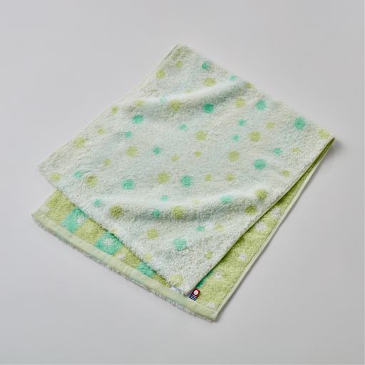 【今治産】優しい甘撚りタオル ■カラー:グリーン ■サイズ:フェイスタオル(横80×縦34cm),バスタオル(横120×縦60cm)
