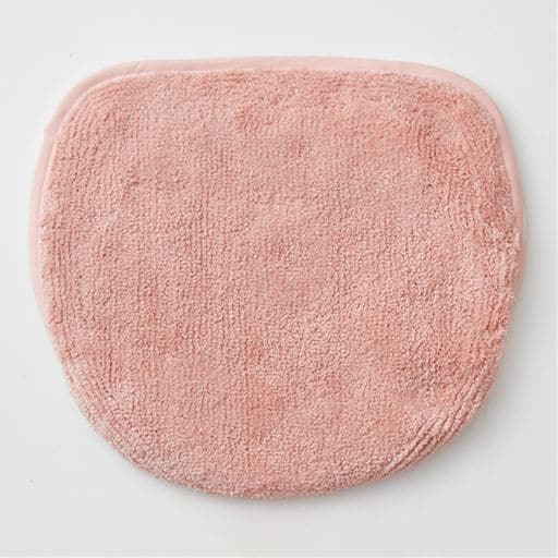 ＜セシール＞ ふわふわトイレフタカバー ■カラー：ピンク ■サイズ：マルチ型(42×45cm)画像