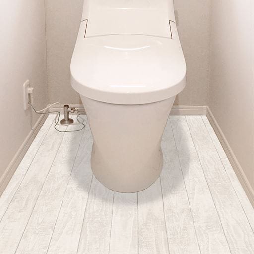 ＜セシール＞ トイレの床模様替えシート - セシール ■カラー：ホワイト系(木目) ■サイズ：A(横90×縦170cm)4分割