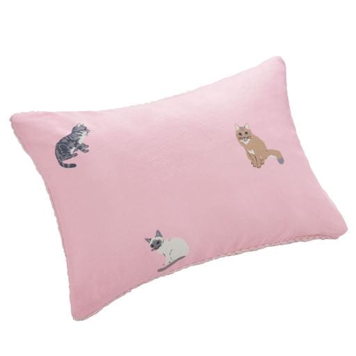 ＜セシール＞ 枕カバー(片面タオル生地) ■カラー：ピンク(北欧柄) ■サイズ：L(63×43cm)