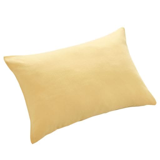 ＜セシール＞ 綿100%ネル 枕カバー(無地) ■カラー：イエロー ■サイズ：L(90×43cm)