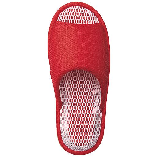 <セシール> 360度風通る通気性の良いスリッパ ■カラー:レッド ネイビー ブルー グレー ■サイズ:M(25cmまで)、L(28cmまで)画像