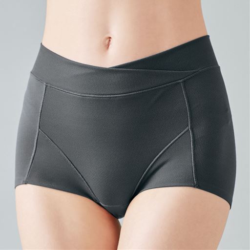 66%OFF【レディース】 はき心地軽やかヒップメイクパンツ(ミディアムソフトタイプ) - セシール ■カラー：チャコールグレー ■サイズ：M(ウエスト64～70cm・ヒッ