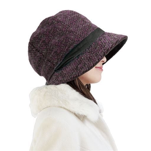 【レディース】 あったか小顔クロッシェ帽子 