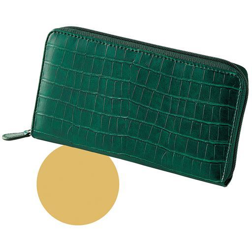 ＜セシール＞【レディース】 牛革コンパクト二つ折り手のひら財布 ■カラー：グリーン