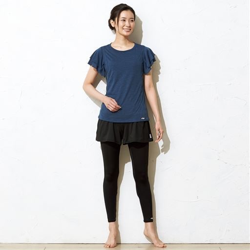 30%OFF【レディース】 FILA 水陸両用フィットネス水着4点セット ■カラー：ネイビー ■サイズ：17LL,19LL
