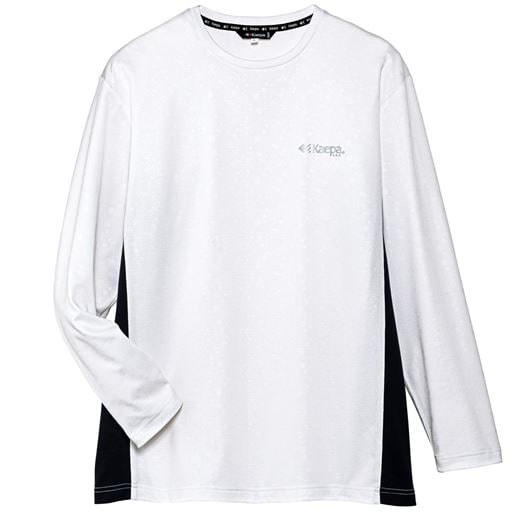 【メンズ】 裏起毛長袖Tシャツ(ケイパ) - セシール ■カラー：ホワイト ■サイズ：M(88-96),L(96-104),LL(104-112)