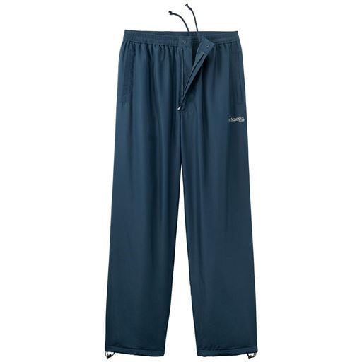 【メンズ】 裏フリース前開きパンツ (ケイパ) ■カラー：ネイビー ■サイズ：M(76-84),L(84-94),LL(94-104),3L(98-110),5L(118-130)