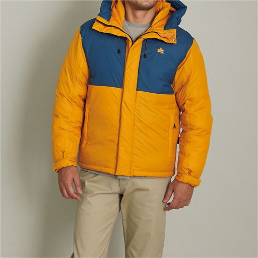 【メンズ】 中わたジャケット(ロゴスパーク) ■カラー：イエロー系 ■サイズ：M(88-96),L(96-104),LL(100-108)