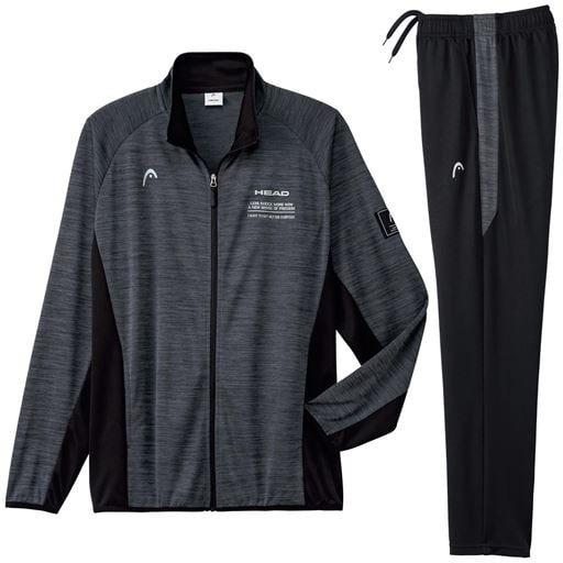 【メンズ】 ドライトレーニング上下セット(ヘッド) ■カラー:チャコールグレー ■サイズ:M(76〜84),L(84〜94),LL(94〜104),3L(98〜110),5L(118〜130)
