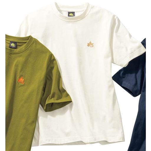 ＜セシール＞【メンズ】 ドライ半袖Tシャツ(ロゴスパーク)(吸汗・速乾機能付き) ■カラー：ホワイト ■サイズ：LL(100〜108)