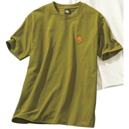 ＜セシール＞【メンズ】 ドライ半袖Tシャツ(ロゴスパーク)(吸汗・速乾機能付き) - セシール ■カラー：カーキ ■サイズ：L(96〜104)