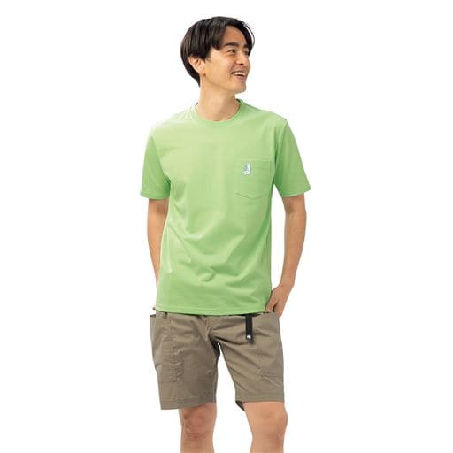 ＜セシール＞【メンズ】 接触冷感Tシャツ(SEA BREEZE) ■カラー：ライトグリーン ■サイズ：L(96〜104)画像