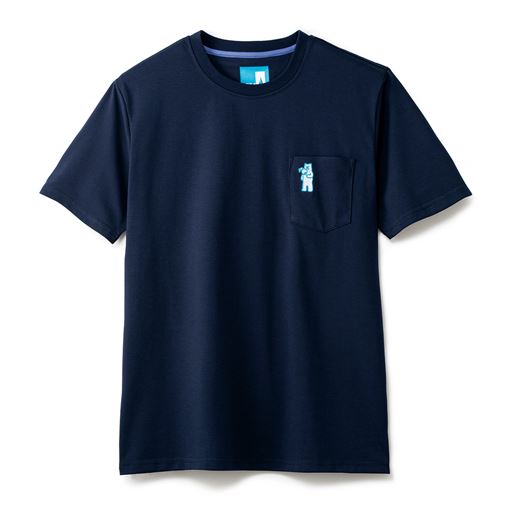 ＜セシール＞【メンズ】 接触冷感Tシャツ(SEA BREEZE) - セシール ■カラー：ネイビー ■サイズ：M(88〜96)L(96〜104)