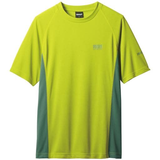 【メンズ】 ドライUVケア軽量Tシャツ(ディスカス) - セシール ■カラー：ライムグリーン ■サイズ：L