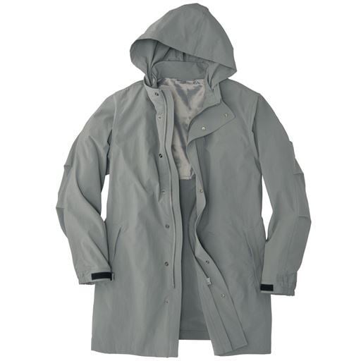 【メンズ】 撥水・ストレッチ・フーデッドコート(CORDURA&reg;) ■カラー：スレートグレー ■サイズ：M,L,LL,3L,5L
