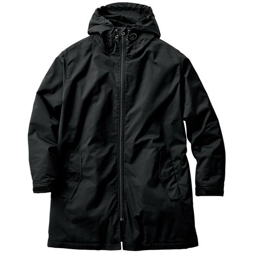 【メンズ】 撥水・防シワ・ストレッチ・フーデッドコート ■カラー：ブラック ■サイズ：L(96-104),LL(104-112),3L(108-116),5L(116-124)