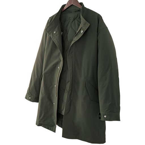 【メンズ】 はっ水・ストレッチ・3Wayモッズコート ■カラー:カーキ ■サイズ:M(88〜96),L(96〜104),LL(104〜112),3L(108〜116),5L(116〜124)