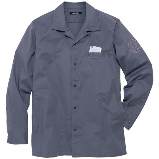 30%OFF【メンズ】 ストレッチ・ツイルシャツジャケット - セシール ■カラー：グレー ■サイズ：LL,3L