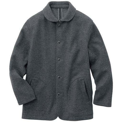 【メンズ】 伸縮するウール混メルトン素材ジャケット - セシール ■カラー：グレー ■サイズ：M,L,LL,3L,5L