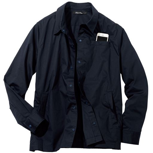50%OFF【メンズ】 防花粉・ストレッチ・シャツジャケット - セシール ■カラー：ネイビー ■サイズ：L,3L