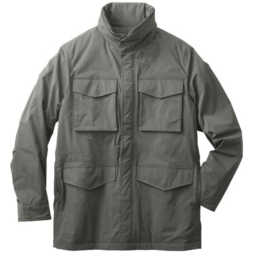 【メンズ】 ストレッチ・薄中綿フィールドジャケット ■カラー：スレートグレー ■サイズ：M(88-96),L(96-104),LL(104-112),3L(108-116),5L(116-124)