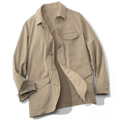 【メンズ】 撥水・防シワ・ストレッチ・ジャケット ■カラー：ベージュ ■サイズ：M,L,LL,3L,5L