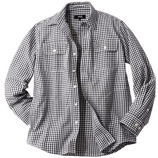 ＜セシール＞【メンズ】 綿100%サッカーシャツジャケット(MR. VAN) ■カラー：チェック ■サイズ：M(88〜96)