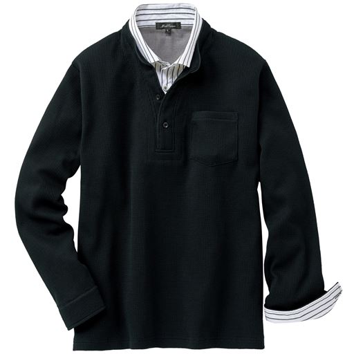 30%OFF【メンズ】 吸汗速乾レイヤードデザインカットソー ■カラー：ブラック ■サイズ：S,M,L,LL,3L