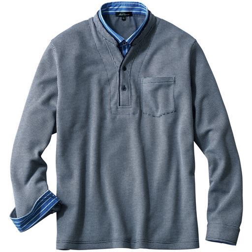 30%OFF【メンズ】 吸汗速乾レイヤードデザインカットソー - セシール ■カラー：ネイビー系 ■サイズ：M,L