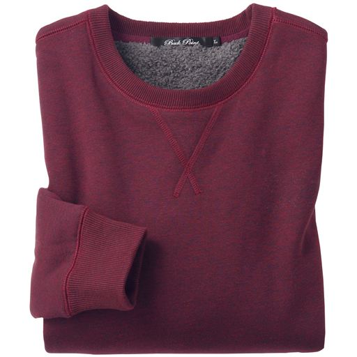 25%OFF【レディース】 裏ボアあったかスウェットトレーナー ■カラー：ワイン ■サイズ：7L