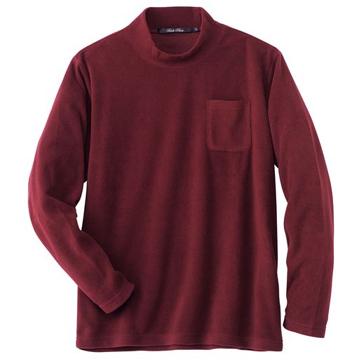 スマートヒート・フリースハイネック長袖Tシャツ 吸湿発熱素材+静電気軽減テープ使い
