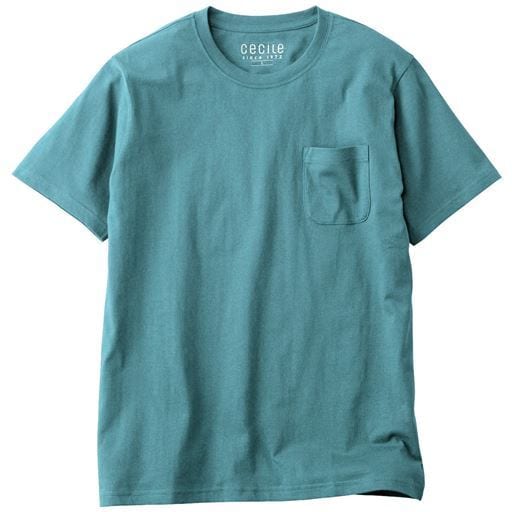 【レディース】 【男女兼用】綿100%クルーネックTシャツ(半袖) - セシール ■カラー：ターコイズブルー ■サイズ：3L,5L,7L,S,M,L,LL