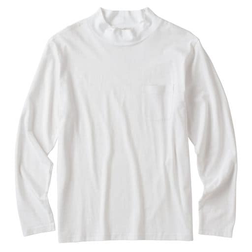 100%ハイネックTシャツ(長袖) | ホワイト