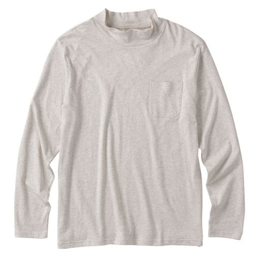【レディース】 100%ハイネックTシャツ(長袖) ■カラー：オートミール ■サイズ：SLL7L