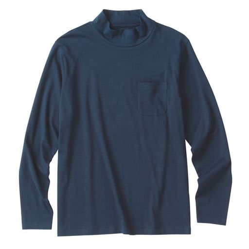 100%ハイネックTシャツ(長袖) | ダークネイビー