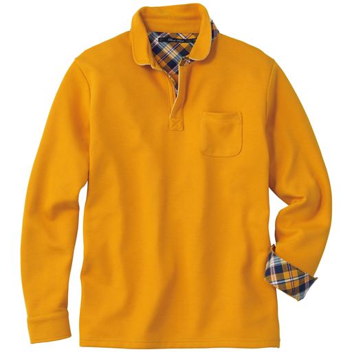 50%OFF【メンズ】 ジップ使いデザインのラウンドカラー・トレーナー - セシール ■カラー：マスタード ■サイズ：3L