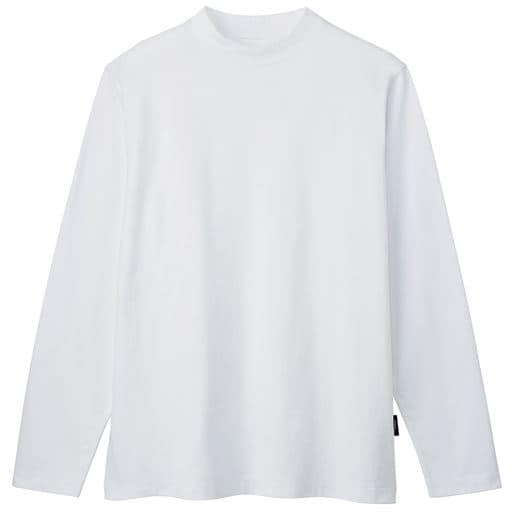 30%OFF【メンズ】 ストレッチ&ドライ カットソー/モックネック(ソロテックス) - セシール ■カラー：ホワイト ■サイズ：L,LL,3L,5L