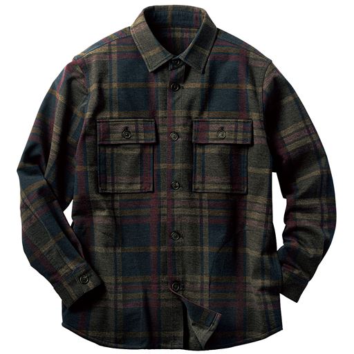 5%OFF【メンズ】 ストレッチ・CPOシャツジャケット - セシール ■カラー：ネイビー系 ■サイズ：M,L,3L