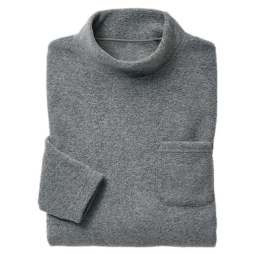 【メンズ】 両面起毛フリースハイネックプルオーバー - セシール ■カラー：グレー系 ■サイズ：S(80-88),M(88-96),L(96-104),LL(104-112),3L(108-116),5L(116-124)
