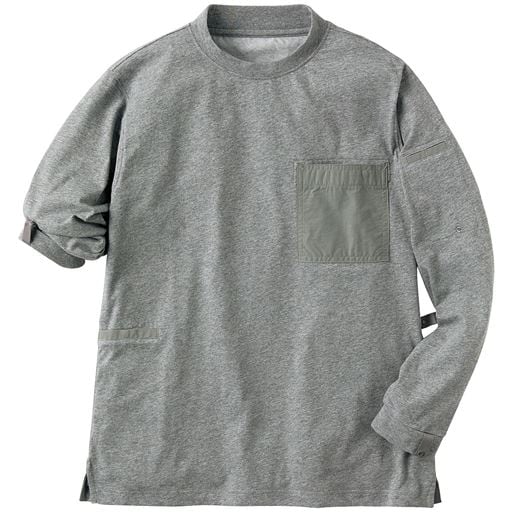 50%OFF【メンズ】 至れり尽くせりTシャツ(長袖)(吸汗・速乾機能付き) - セシール ■カラー：グレー ■サイズ：M,L,LL,3L