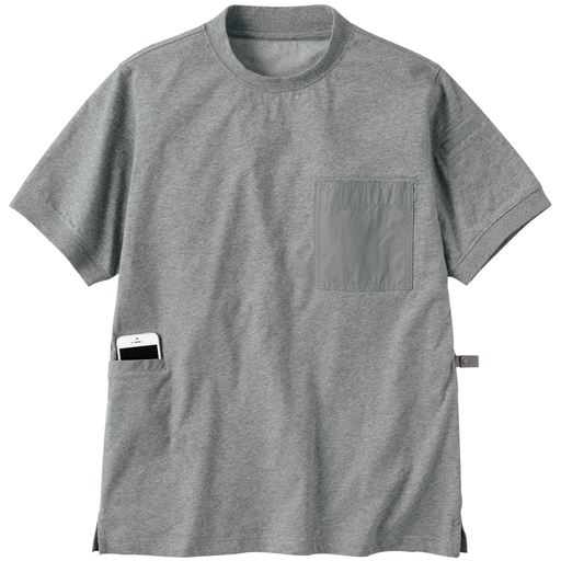 【メンズ】 至れり尽くせりTシャツ(半袖) ■カラー：グレー ■サイズ：M(88-96),L(96-104),LL(104-112),3L(108-116),5L(116-124)