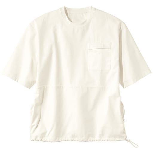 50%OFF【メンズ】 ドライ・接触冷感・アノラックTシャツ(吸汗・速乾機能付き) - セシール ■カラー：ホワイト ■サイズ：L(96～104)