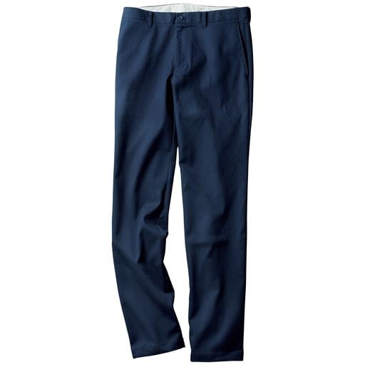 40%OFF【メンズ】 ドライストレッチ・スリムフィットストレートノータックパンツ(クールマックス)/パンツリサーチ該当商品 ■カラー：ダークネイビー ■サイズ：91(股下79),94(股下73)