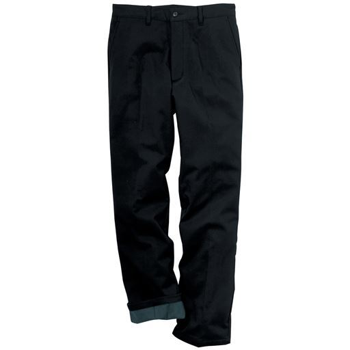 50%OFF【メンズ】 裏フリース・ノータックチノパンツ 冬シーズンの定番ベーシックアイテム ■カラー:ブラック ■サイズ:120(股下78)