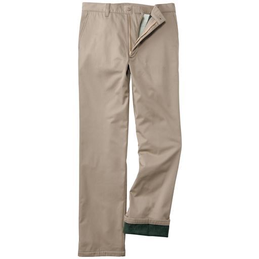50%OFF【メンズ】 裏フリース・ノータックチノパンツ 冬シーズンの定番ベーシックアイテム ■カラー:ベージュ ■サイズ:100(股下78),97(股下78),97(股下75),94(股下78)