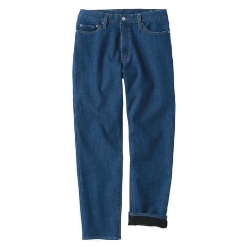 【メンズ】 ストレッチ・裏フリースジーンズ/パンツリサーチ該当商品 ■カラー：インディゴブルー ■サイズ：73(股下75),73(股下78),88(股下72),91(股下72),94(股下72),94(股下75),94(股下78),100(股下78),79(股下75),110(股下72),120(股下72)