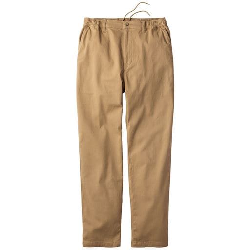 【メンズ】 ストレッチツイル・イージーパンツ/パンツリサーチ該当商品 ■カラー：オークベージュ ■サイズ：S(股下72),M(股下72),M(股下76),3L(股下72),5L(股下76)
