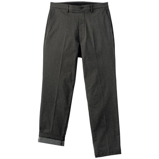 【メンズ】 裏起毛素材ウエストストレッチパンツ ■カラー：チャコールグレー ■サイズ：S(股下72),S(股下76),M(股下72),M(股下76),L(股下72),L(股下76),LL(股下72),LL(股下76),3L(股下76),5L(股下72),5L(股下76)