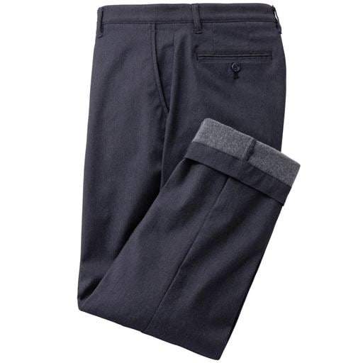 【メンズ】 裏起毛素材ウエストストレッチパンツ - セシール ■カラー：ネイビー ■サイズ：5L(股下76),5L(股下72),M(股下72),M(股下76),L(股下72),L(股下76),LL(股下72),LL(股下76),3L(股下72),3L(股下76),S(股下72),S(股下76)